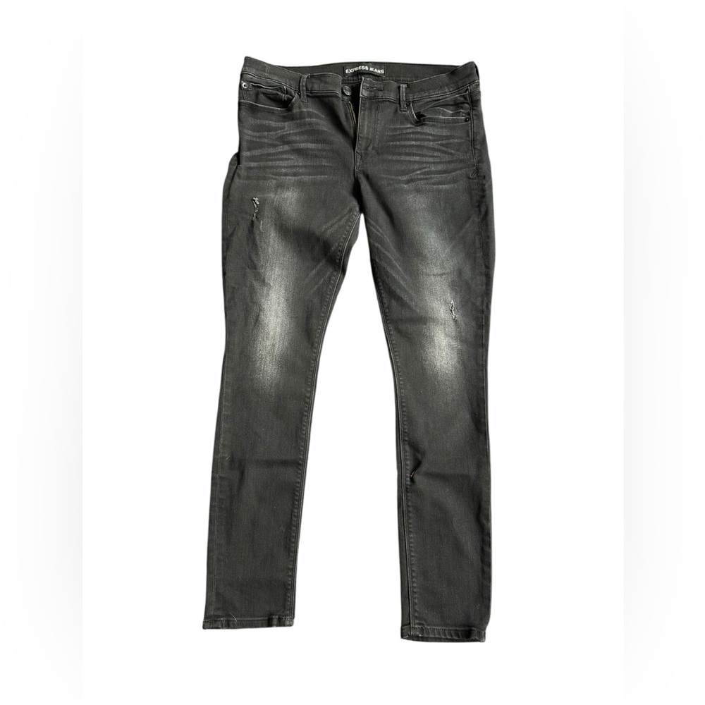 Express‎ Black Denim Jeans Skinny Size 12 R